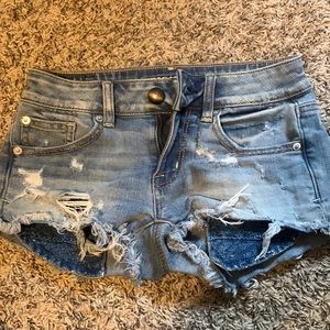 american eagle jean shorts, size: 00